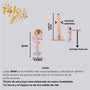 Joya con forma de pétalo y cristales swarovski - Aroa - Helix Body Jewelry - Tienda Online de Piercings