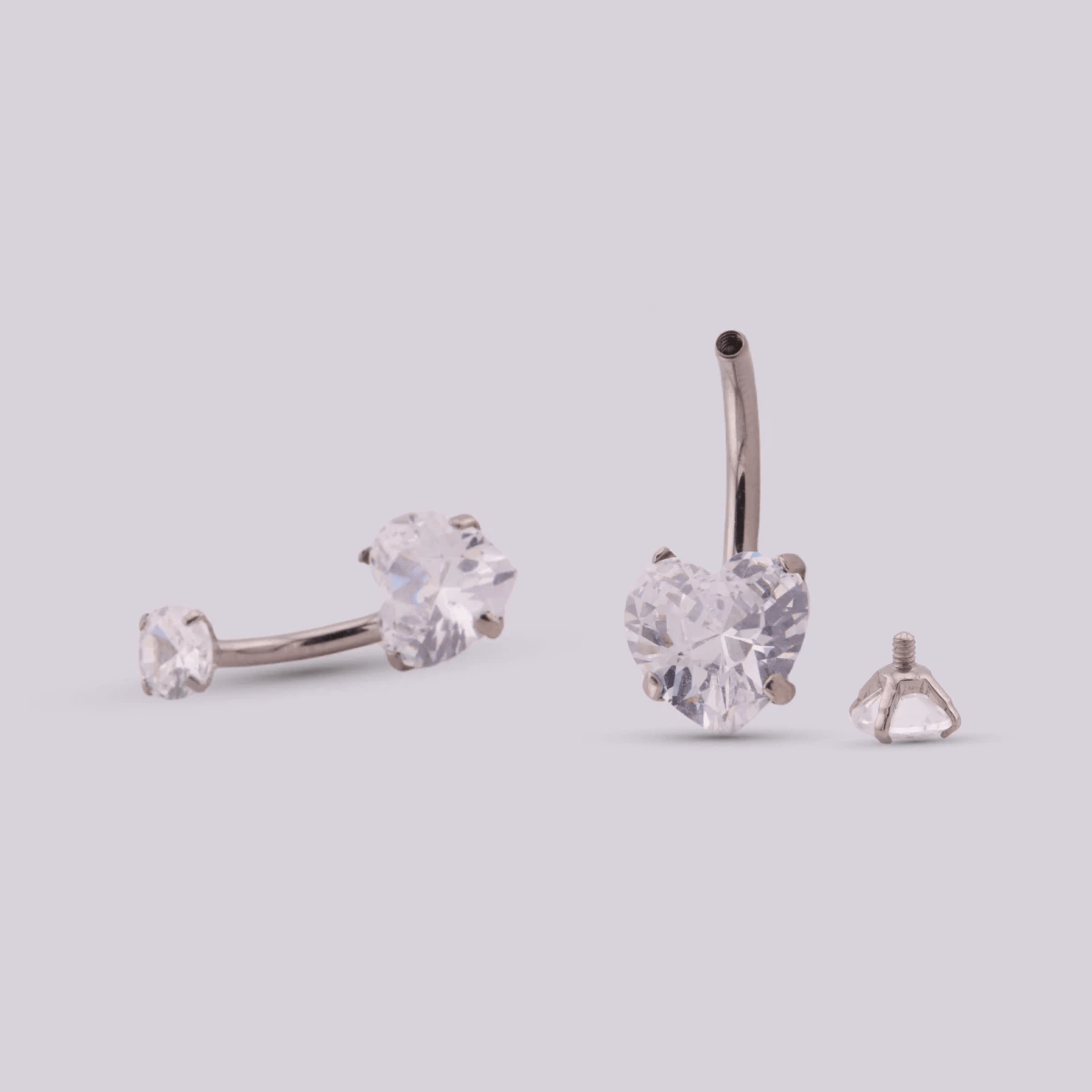Piercing Ombligo Corazón Clear - Helix Body Jewelry - Tienda Online de Piercings