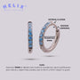 Candonga para Lóbulo en Titanio - Blue - Helix Body Jewelry - Tienda Online de Piercings