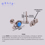 Labret en Titanio con ópalos Ariel Opal - Helix Body Jewelry - Tienda Online de Piercings