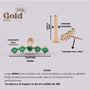 Joya con cinco incrustaciones de esmeralda Penta - Helix Body Jewelry - Tienda Online de Piercings