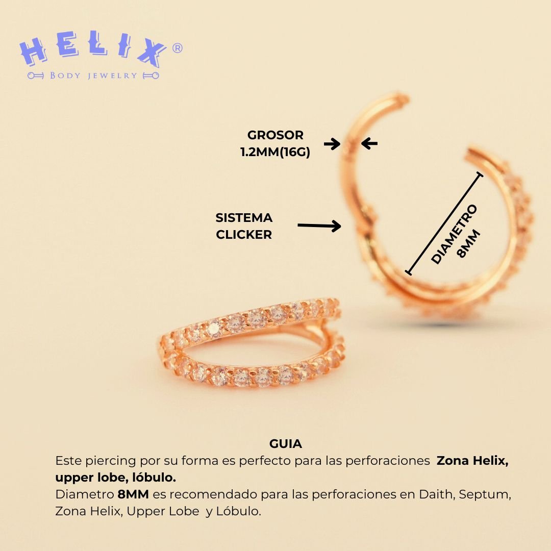 Luxury Agata | Oro 14k - Helix Body Jewelry - Tienda Online de Piercings