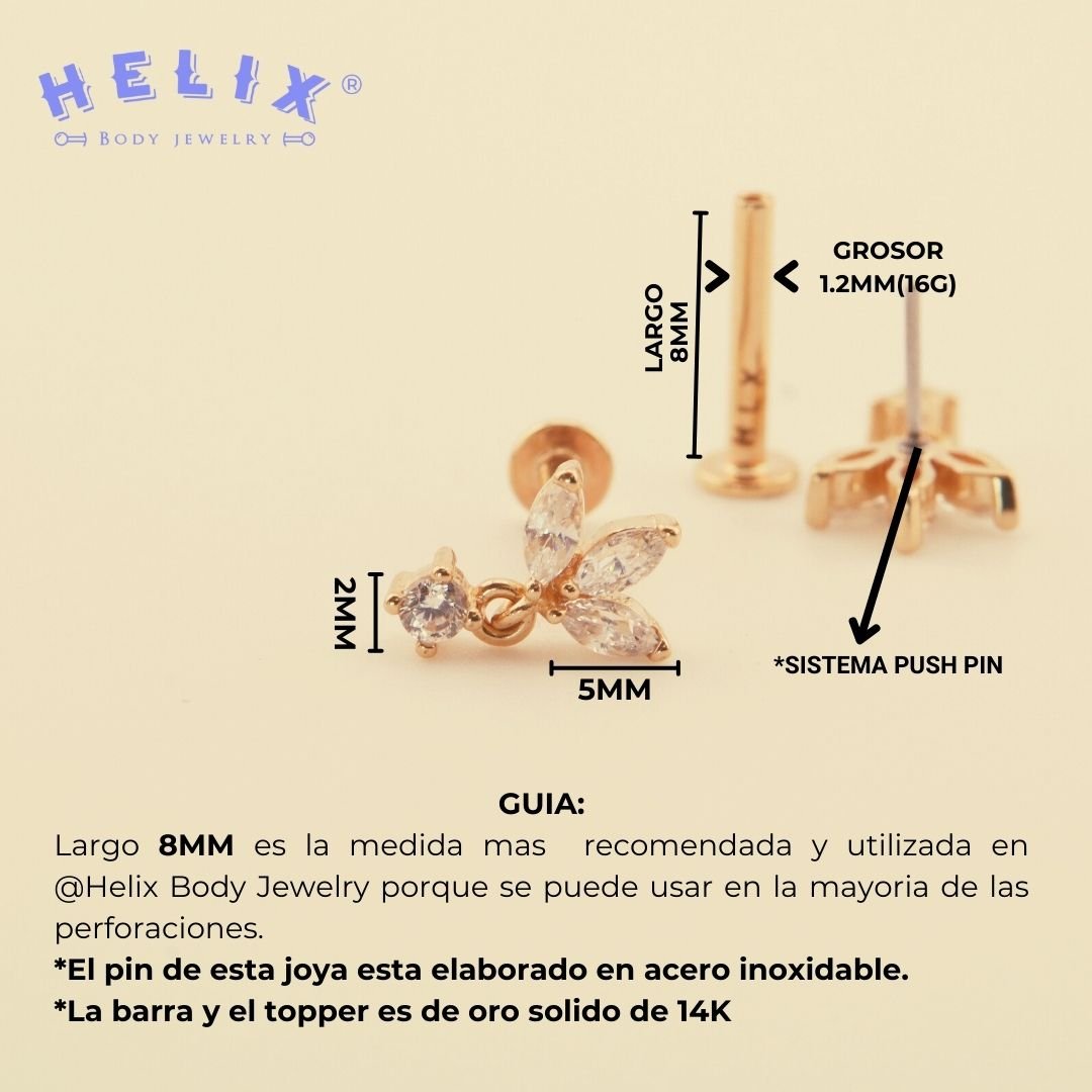 Joyas en oro para piercing - Luxury Loto - Helix Body Jewelry - Tienda Online de Piercings