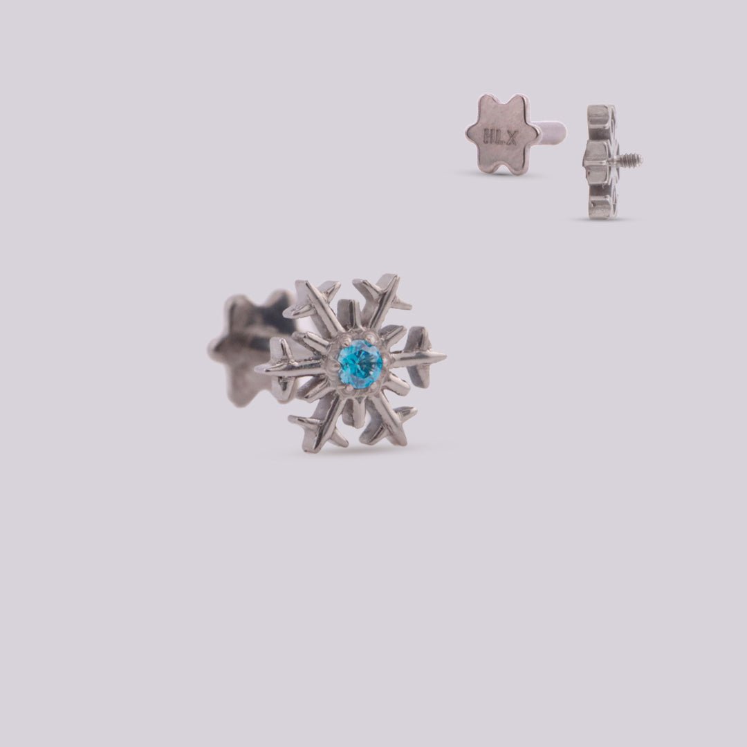 Joya en titanio con sistema de rosca interna - Snow - Helix Body Jewelry - Tienda Online de Piercings