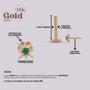Joya con diseño de estrella en oro y esmeralda colombiana - Helix Body Jewelry - Tienda Online de Piercings