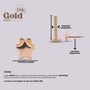 Labret para oreja con forma de estrella en oro - Helix Body Jewelry - Tienda Online de Piercings