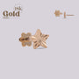 Joya para oreja en oro con forma de estrella - Helix Body Jewelry - Tienda Online de Piercings
