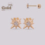 Arete Estrella de Oro 18K con Diamante – Diseño Celestial | Helix Body Jewelry - Helix Body Jewelry - Tienda Online de Piercings