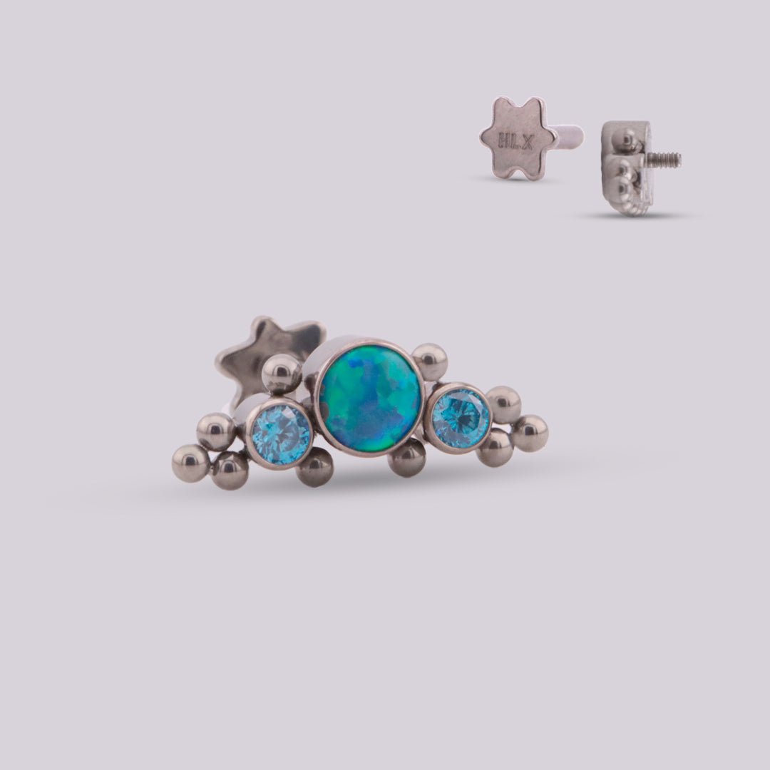 Labret en titanio Fancy - Helix Body Jewelry - Tienda Online de Piercings