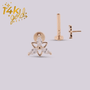 Arete en oro solido 14K con cristales Swarovski - Rigel - Helix Body Jewelry - Tienda Online de Piercings