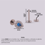 Joya para piercing con forma de Gota - Helix Body Jewelry - Tienda Online de Piercings