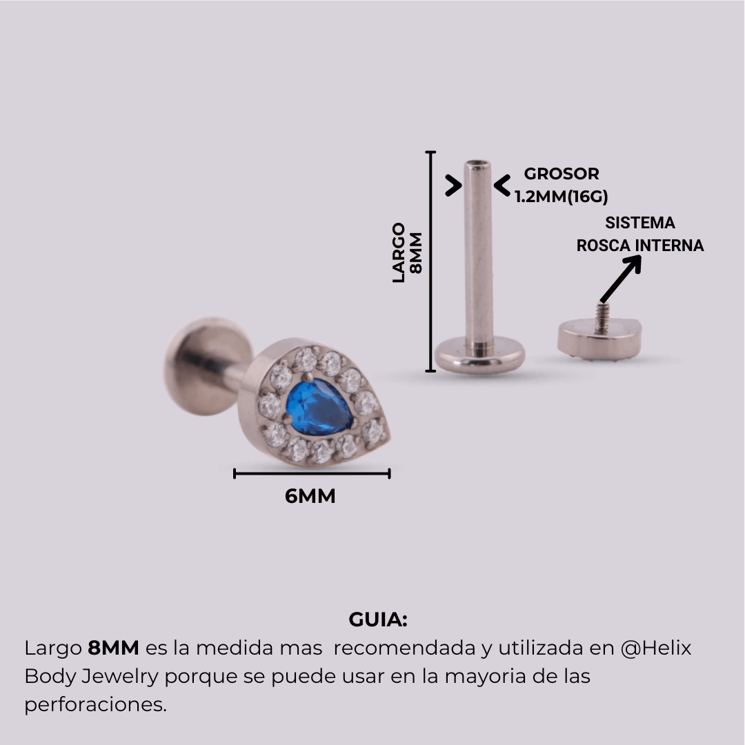 Joya para piercing con forma de Gota - Helix Body Jewelry - Tienda Online de Piercings
