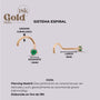 Joya para nostril con esmeralda colombiana - Helix Body Jewelry - Tienda Online de Piercings