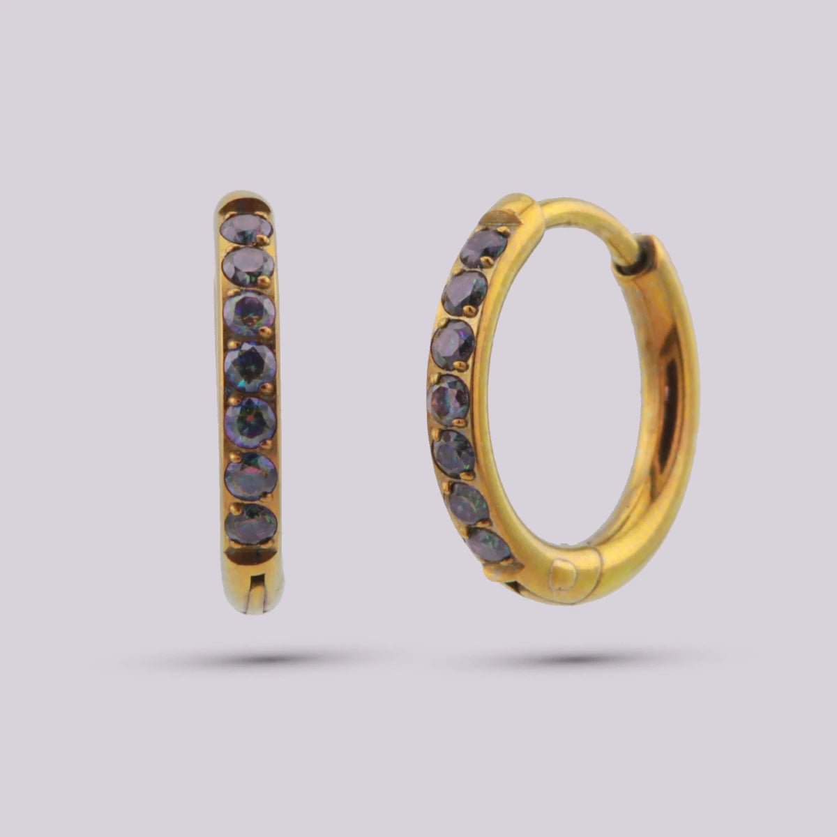 Candonga para Lóbulo en Titanio - Dorado y VM - Helix Body Jewelry - Tienda Online de Piercings