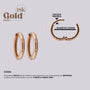 Arete Candonga Oro 18K Clicker 10mm - Elegancia y Versatilidad en tu Piercing - Helix Body Jewelry - Tienda Online de Piercings