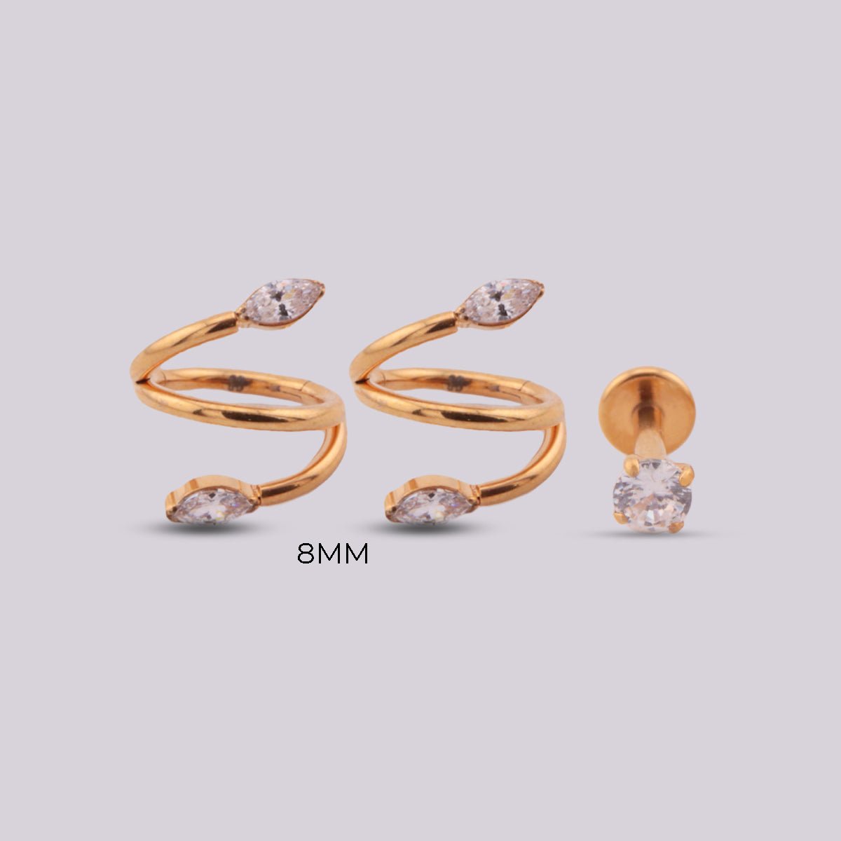 Set Sofi Gold - Helix Body Jewelry - Tienda Online de Piercings