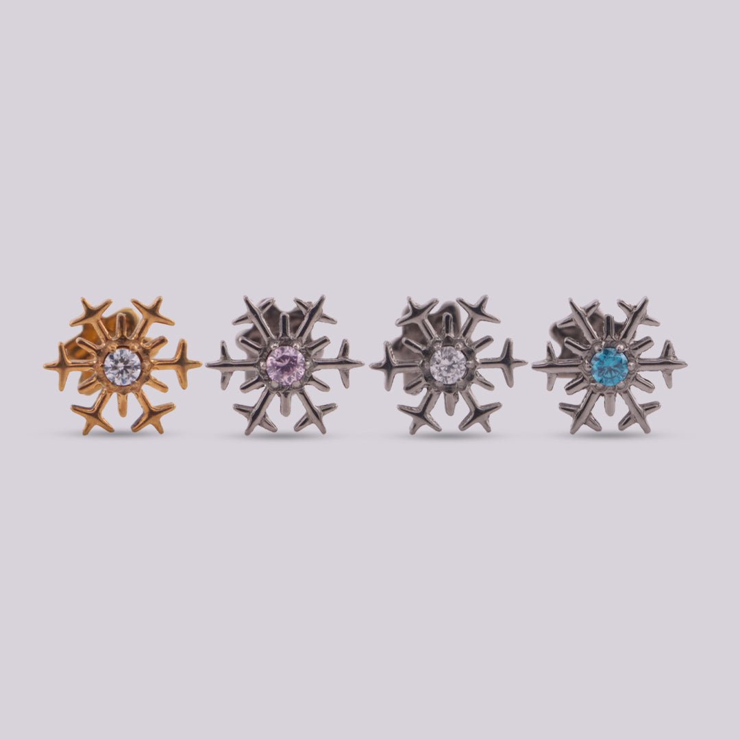 Joya en titanio con sistema de rosca interna - Snow - Helix Body Jewelry - Tienda Online de Piercings