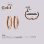 Arete tipo candonga en oro pequeña - Helix Body Jewelry - Tienda Online de Piercings