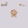 Joya para oreja en oro con forma de estrella - Helix Body Jewelry - Tienda Online de Piercings