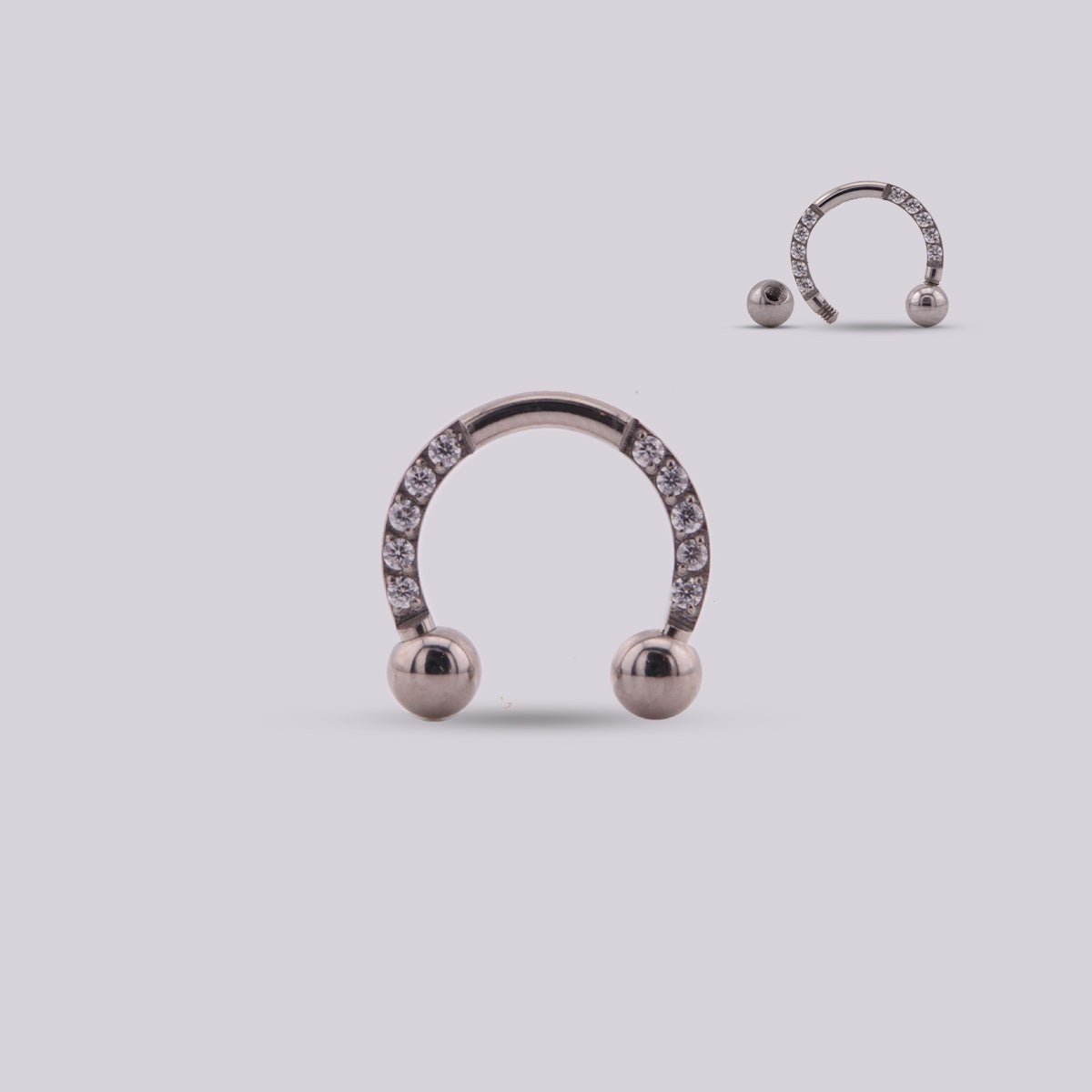 Joya herradura zircon - Helix Body Jewelry - Tienda Online de Piercings