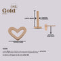 Pendiente Corazón Oro 18K - Elegancia y Delicadeza en tu piercing - Helix Body Jewelry - Tienda Online de Piercings
