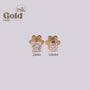 Pendiente para oreja en oro 18K con diamante 2mm - Helix Body Jewelry - Tienda Online de Piercings