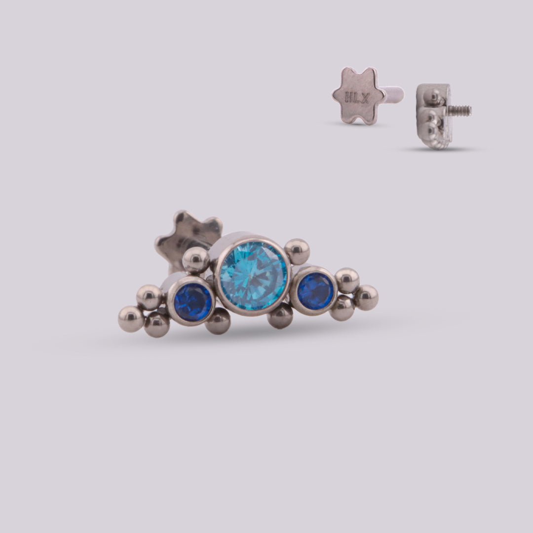 Labret en titanio Fancy - Helix Body Jewelry - Tienda Online de Piercings