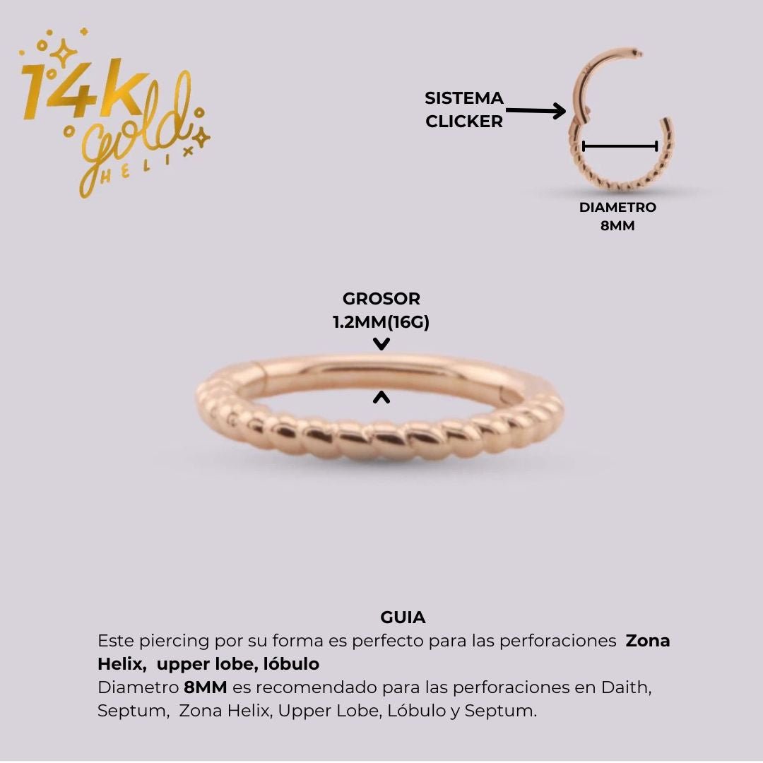 Joya para oreja - Lazo de Oro - Helix Body Jewelry - Tienda Online de Piercings