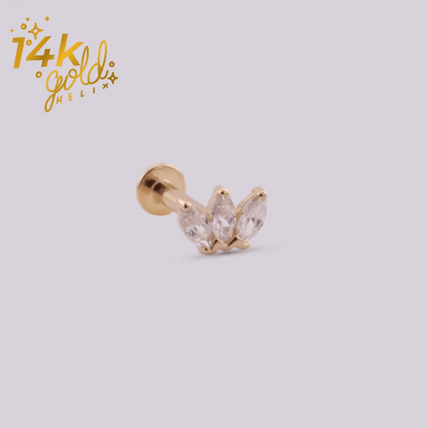 Joyas en oro para piercing - Corona Luxury - Helix Body Jewelry - Tienda Online de Piercings