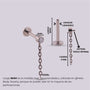 Arete en Titanio con cadena colgante - Figaro - Helix Body Jewelry - Tienda Online de Piercings