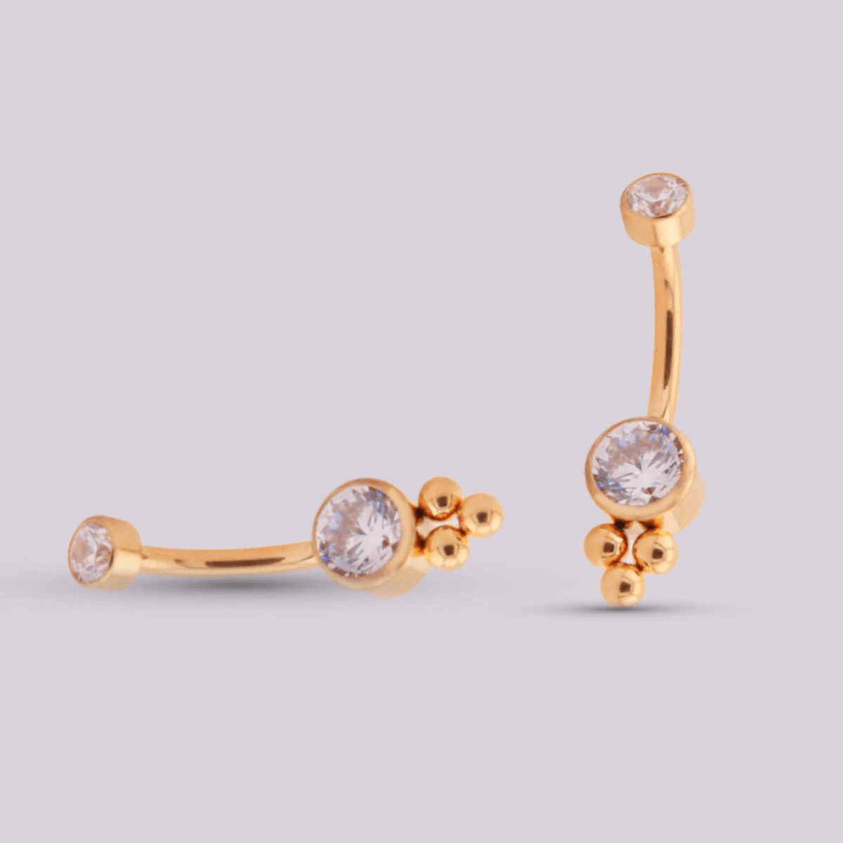 Piercing Ombligo Trinity Dorado - Helix Body Jewelry - Tienda Online de Piercings