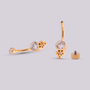 Piercing Ombligo Trinity Dorado - Helix Body Jewelry - Tienda Online de Piercings