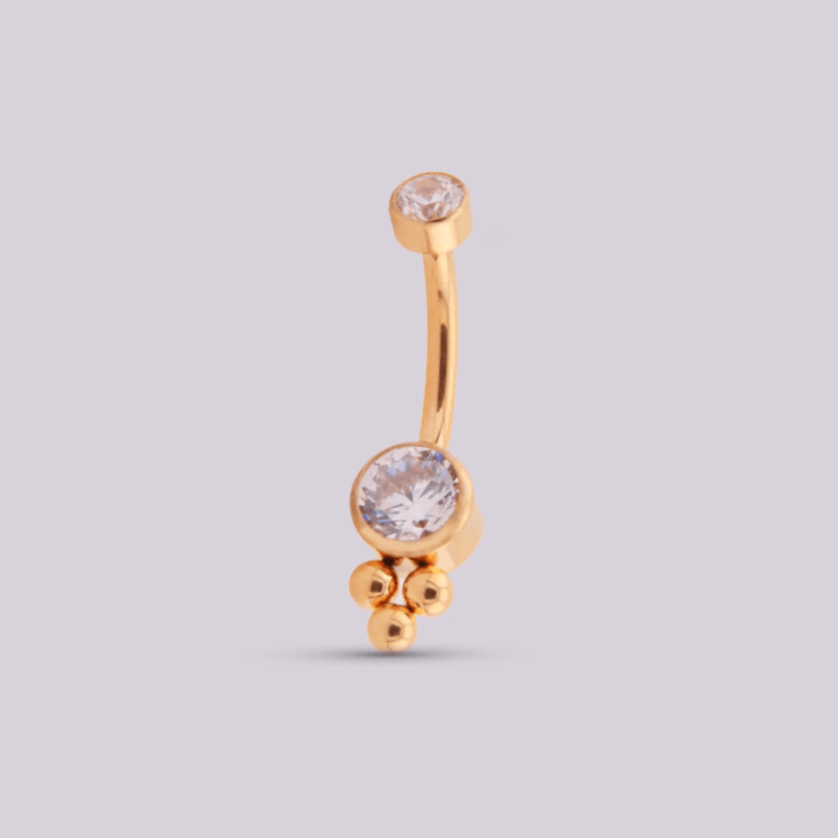 Piercing Ombligo Trinity Dorado - Helix Body Jewelry - Tienda Online de Piercings