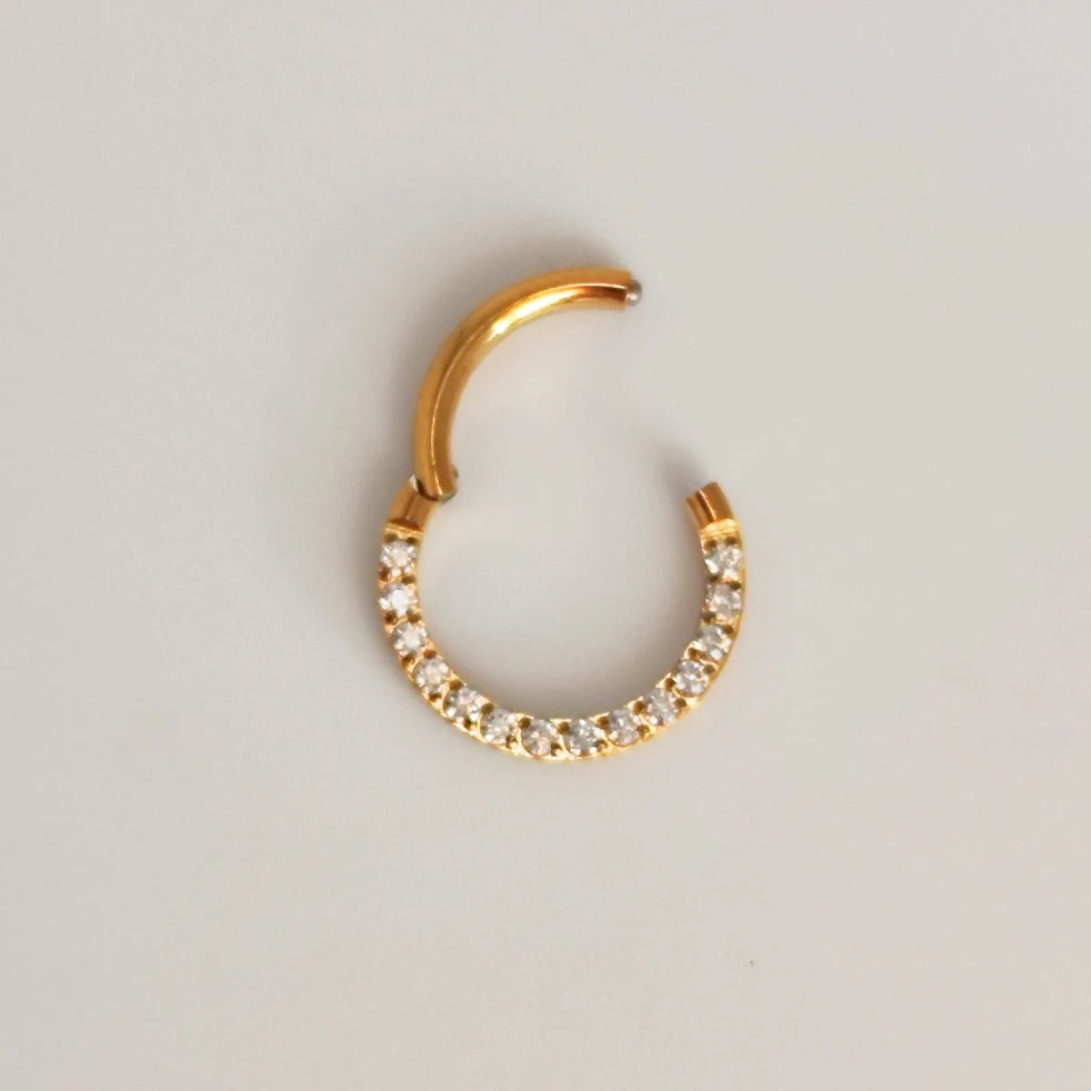Aro zirconia Dorado - Helix Body Jewelry - Tienda Online de Piercings