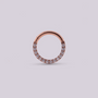 Aro zirconia Oro Rosa - Helix Body Jewelry - Tienda Online de Piercings