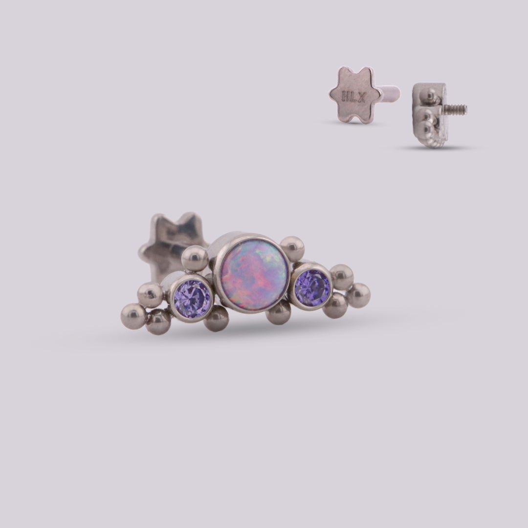Labret en titanio Fancy - Helix Body Jewelry - Tienda Online de Piercings