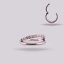 Aro Eter Titanio Grado Implante | Diseño Naturaleza Doble Pedrería - Helix Body Jewelry - Tienda Online de Piercings