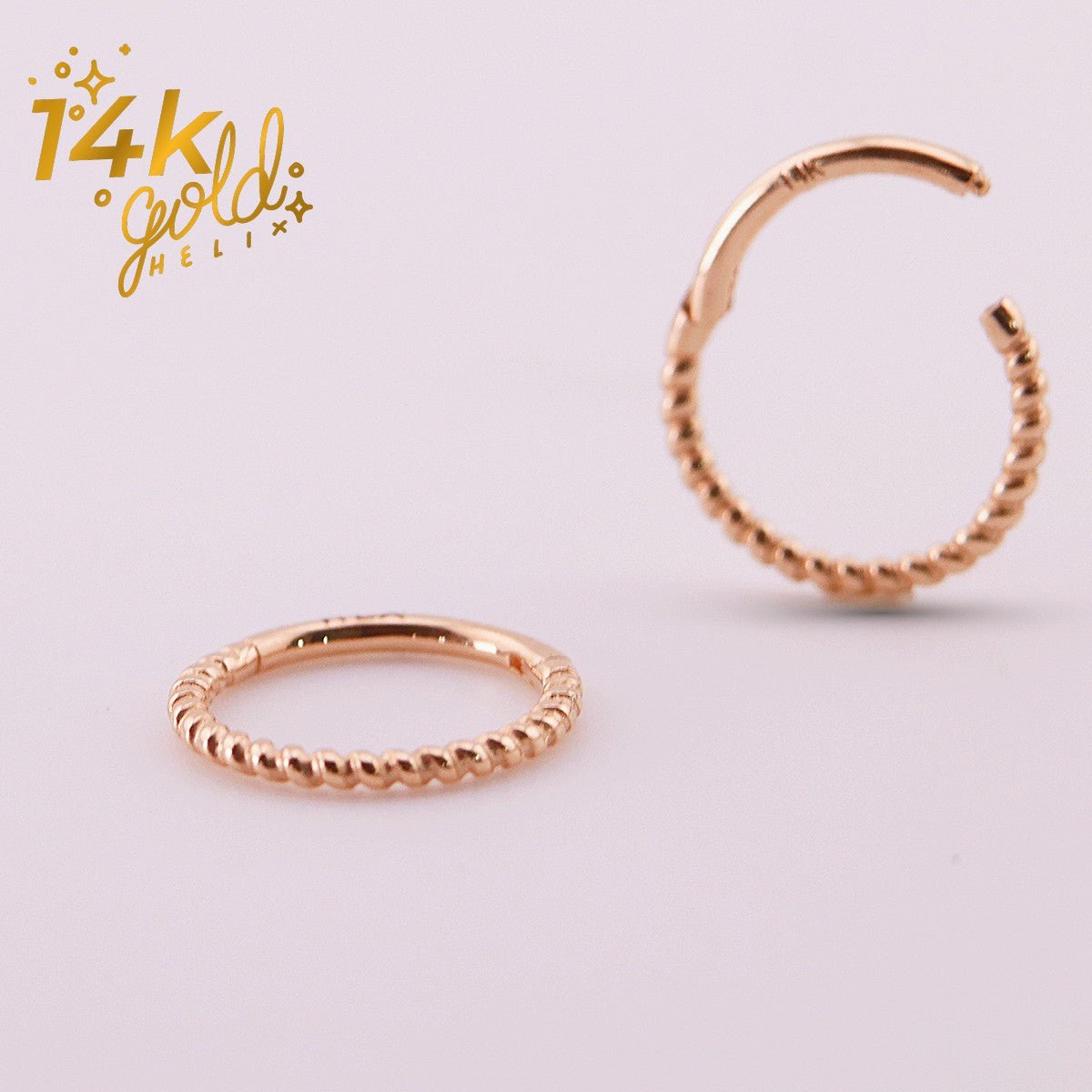 Piercing Nariz Luxury Braid | Oro 14k - Helix Body Jewelry - Tienda Online de Piercings
