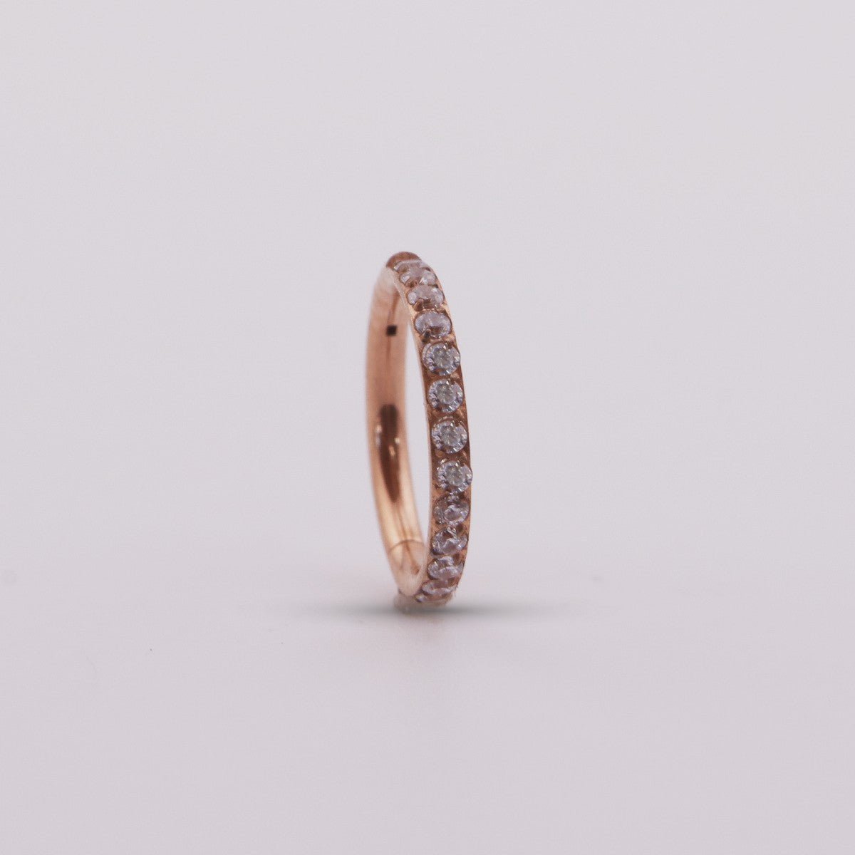 Clicker Zirconia Lateral Oro Rosa - Helix Body Jewelry - Tienda Online de Piercings