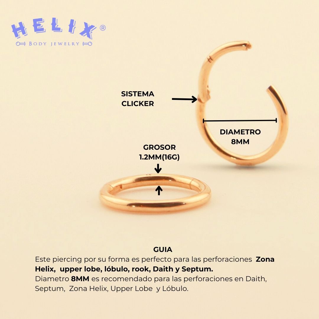 Clicker Luxury | Oro 14k - Helix Body Jewelry - Tienda Online de Piercings