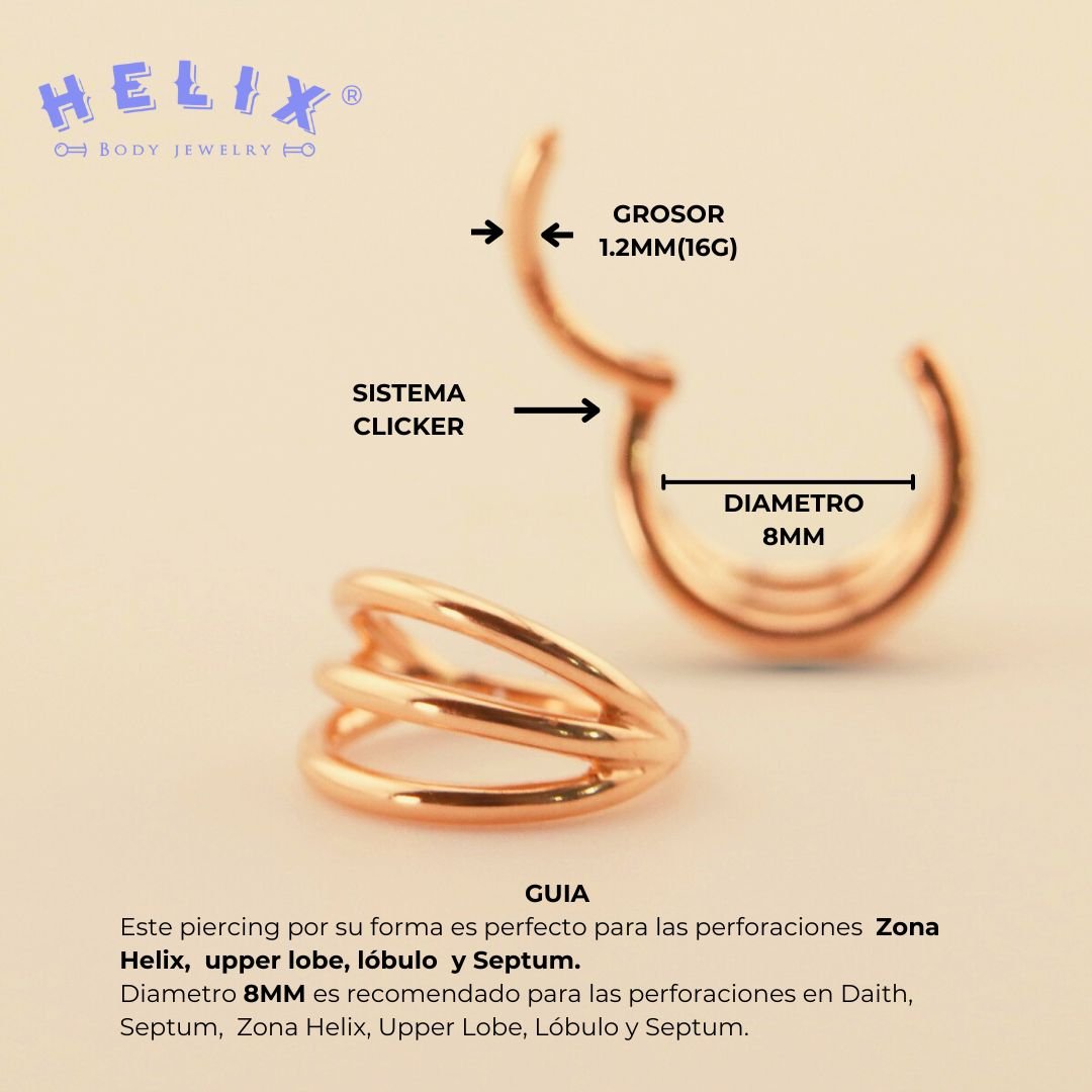 Luxury Cleo | Oro 14k - Helix Body Jewelry - Tienda Online de Piercings