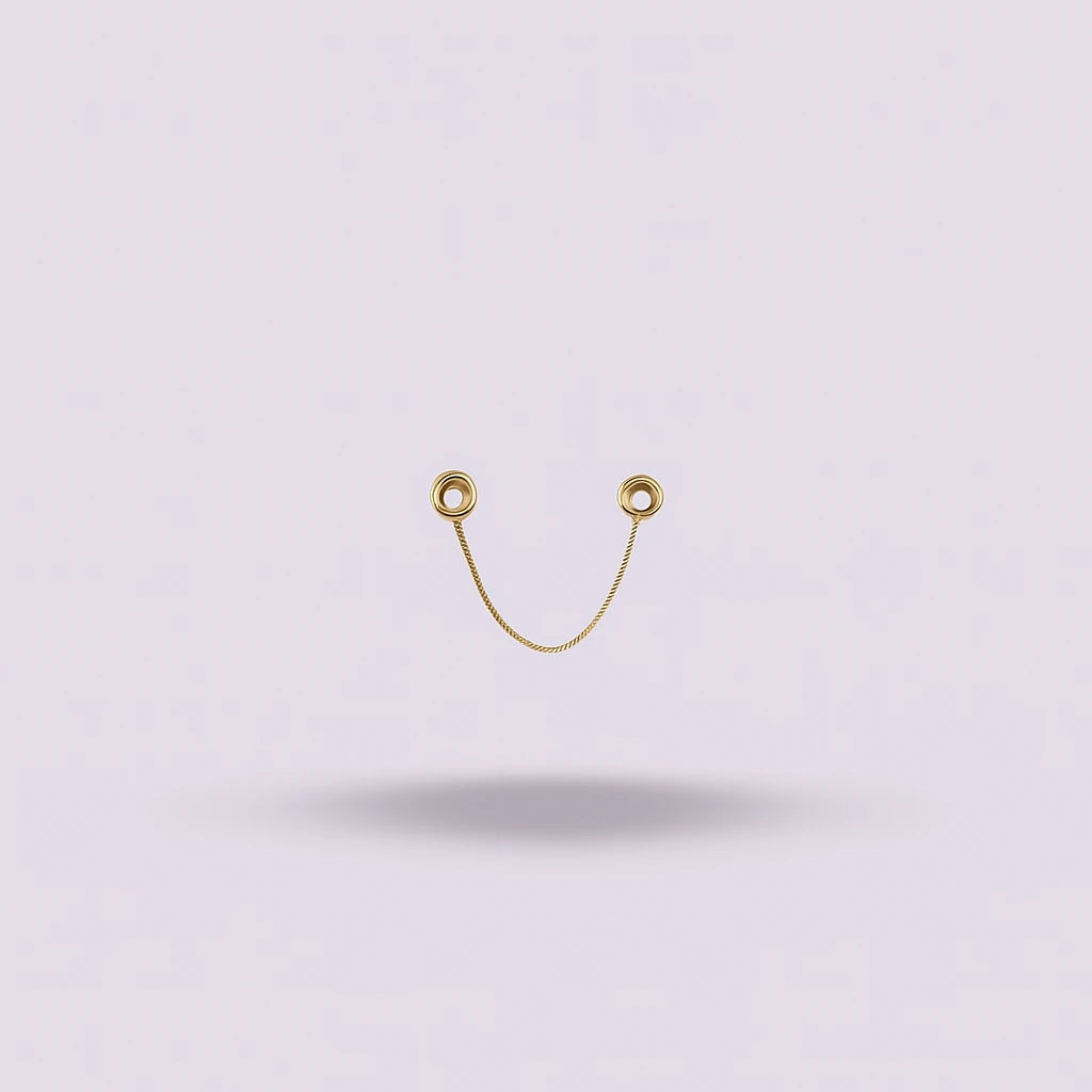 Cadena Corta Oro Italiano tejido Veneciano