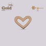 Pendiente Corazón Oro 18K - Elegancia y Delicadeza en tu piercing - Helix Body Jewelry - Tienda Online de Piercings