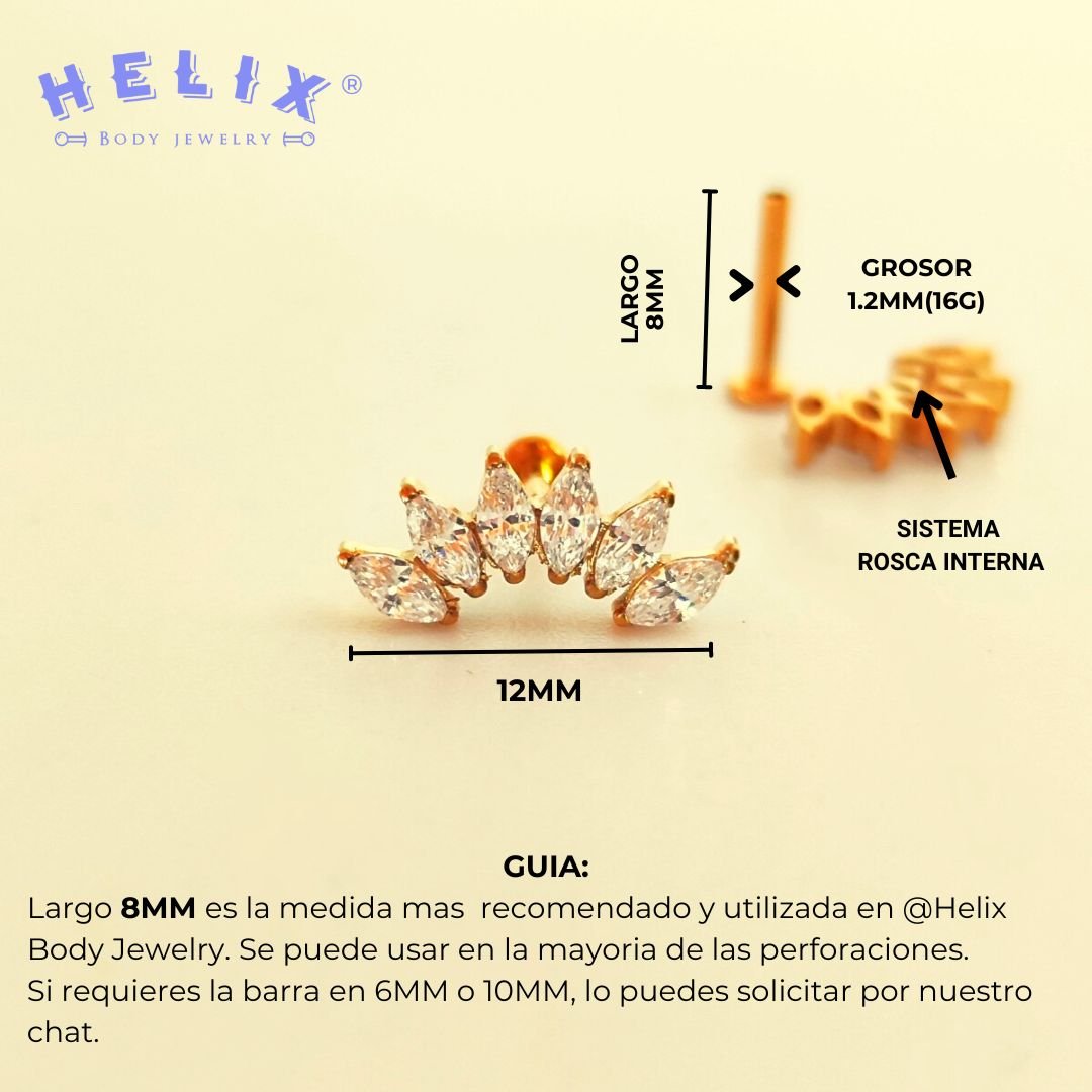 Piercing en titanio - labret Celine - Helix Body Jewelry - Tienda Online de Piercings