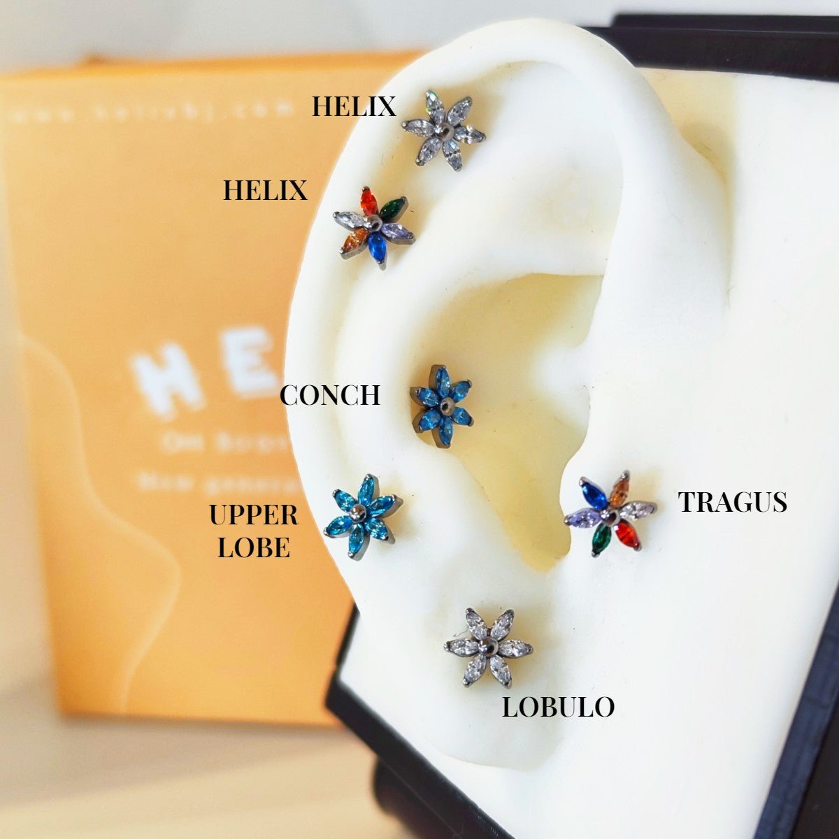 Piercing en titanio Azalea - Helix Body Jewelry - Tienda Online de Piercings