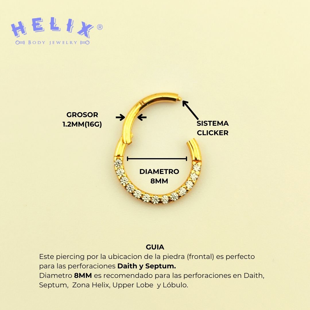Luxury Atena | Oro 14k - Helix Body Jewelry - Tienda Online de Piercings