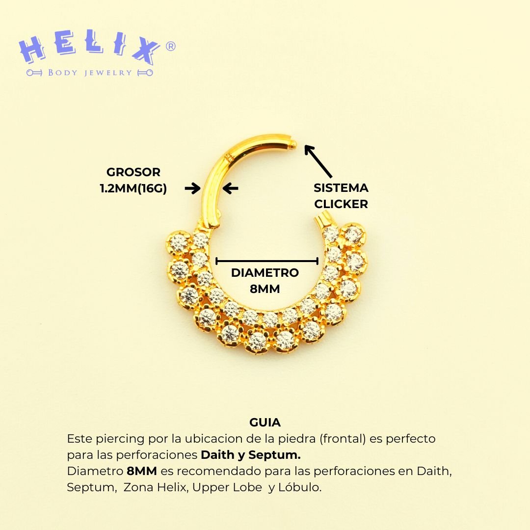Luxury Eldora | Oro 14k - Helix Body Jewelry - Tienda Online de Piercings