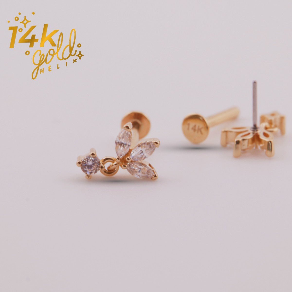 Joyas en oro para piercing - Luxury Loto - Helix Body Jewelry - Tienda Online de Piercings