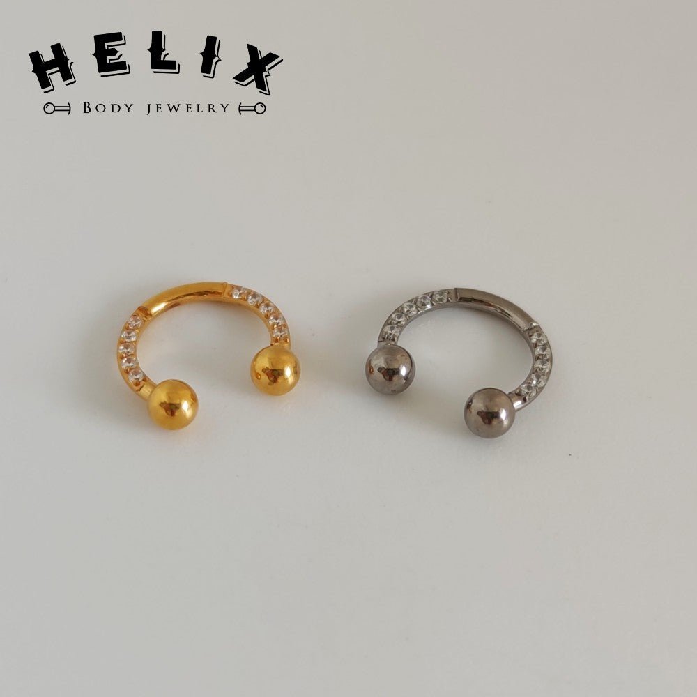 Joya herradura zircon - Helix Body Jewelry - Tienda Online de Piercings