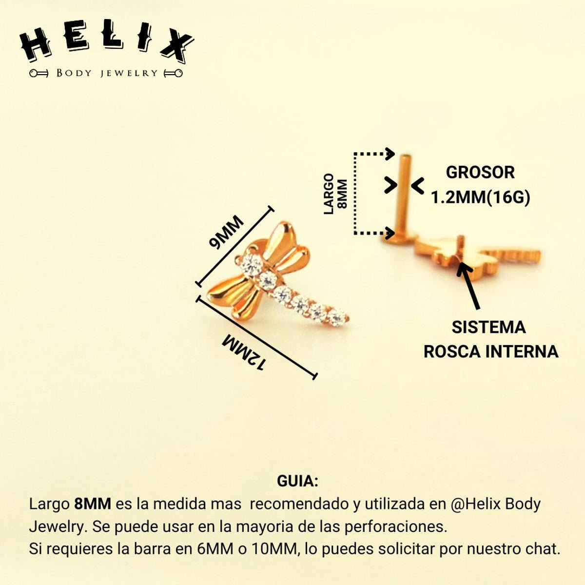 Piercing Oreja Libi - Helix Body Jewelry - Tienda Online de Piercings